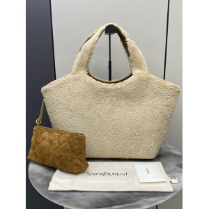 Ysl Icare extra large embellished shearling tote  Bags