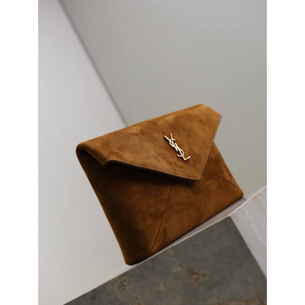 Ysl Cassandre Large envelope pouch suede 29.5x18x4.5cm Bags