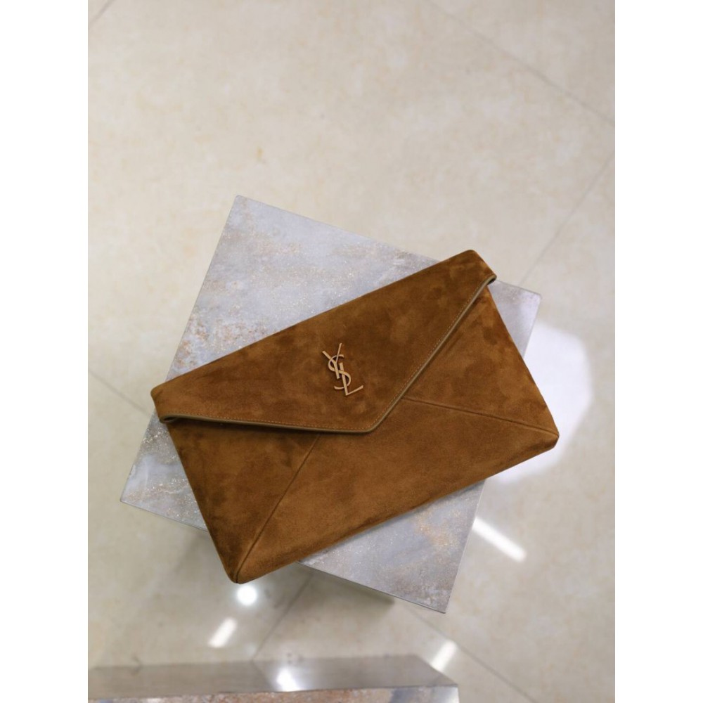 Ysl Cassandre Large envelope pouch suede 29.5x18x4.5cm Bags
