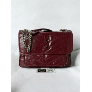 Ysl niki bag vintage leather 28x20cm bordeaux Bags