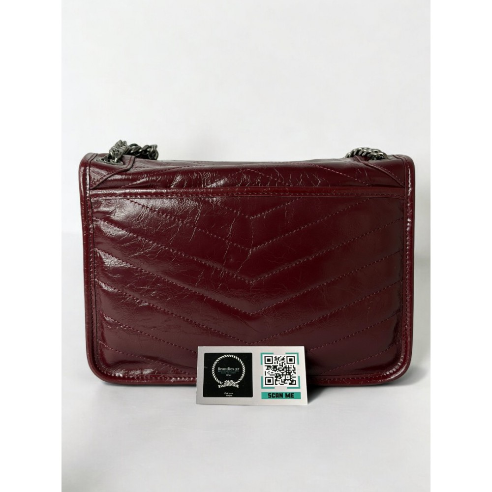 Ysl niki bag vintage leather 28x20cm bordeaux Bags