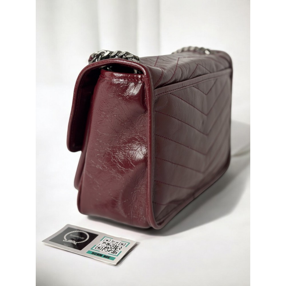 Ysl niki bag vintage leather 28x20cm bordeaux Bags