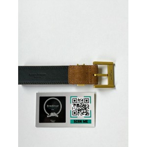 Ysl belt 3cm suede leather gold tone Accesories