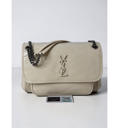 Ysl niki bag vintage leather 28x20cm
