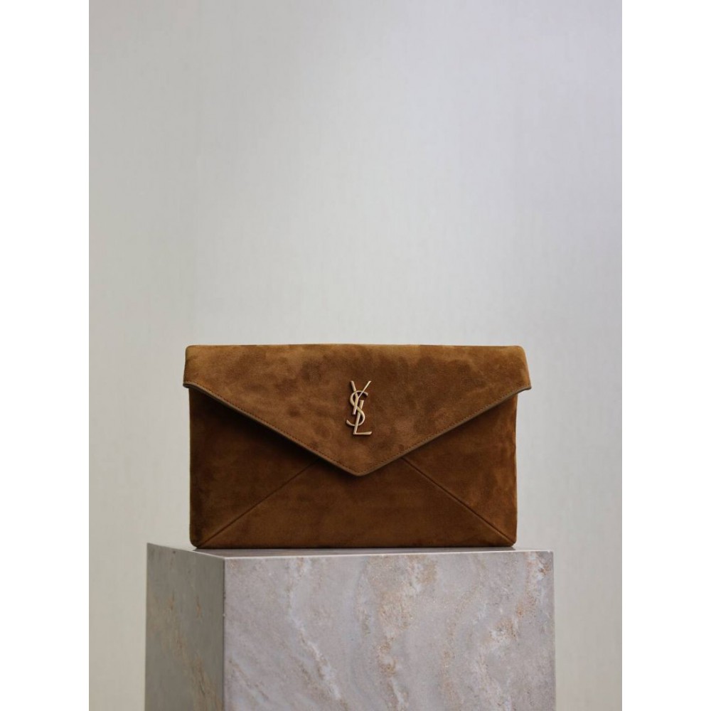 Ysl Cassandre Large envelope pouch suede 29.5x18x4.5cm Bags