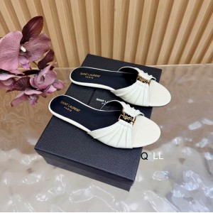 Ysl Babylone slides in smooth leather 36-42 Shoes