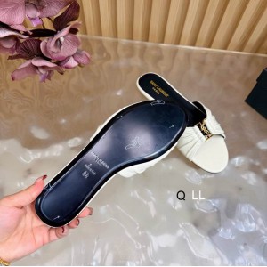 Ysl Babylone slides in smooth leather 36-42 Shoes