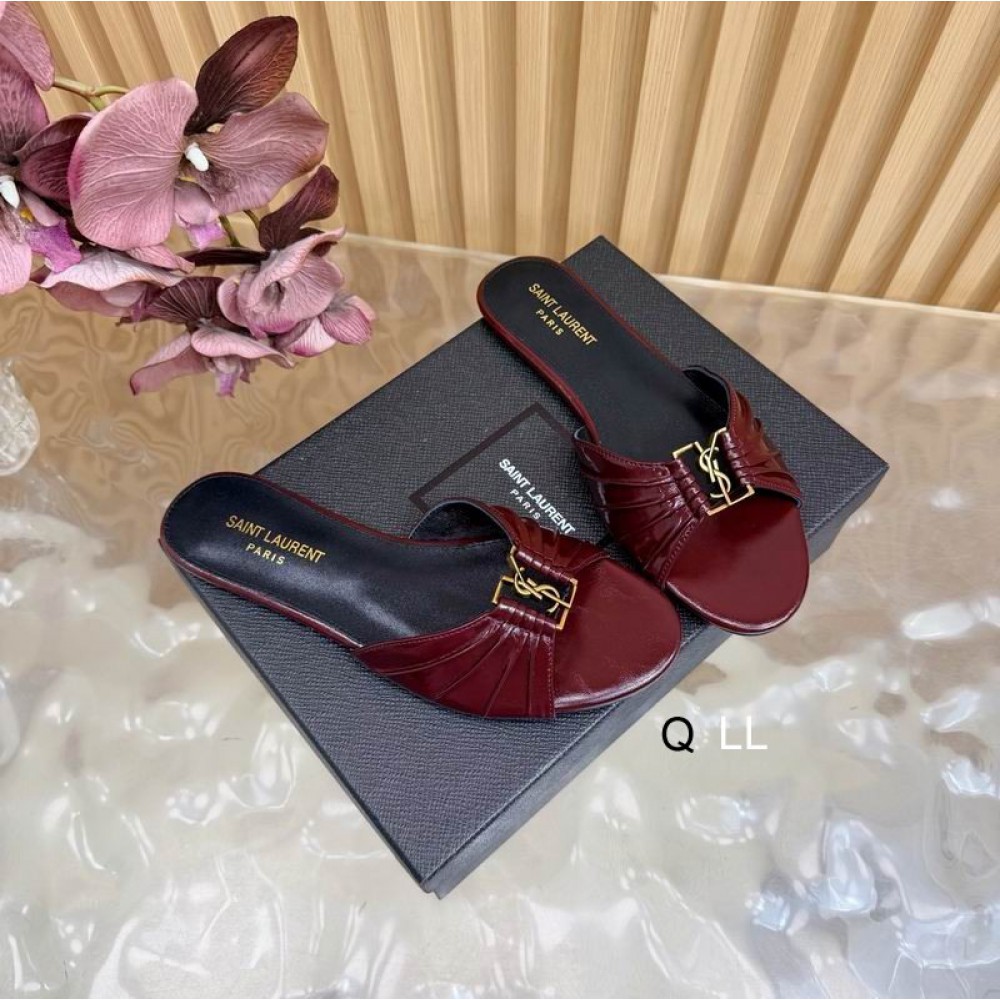 Ysl Babylone slides in smooth leather 36-42 Shoes