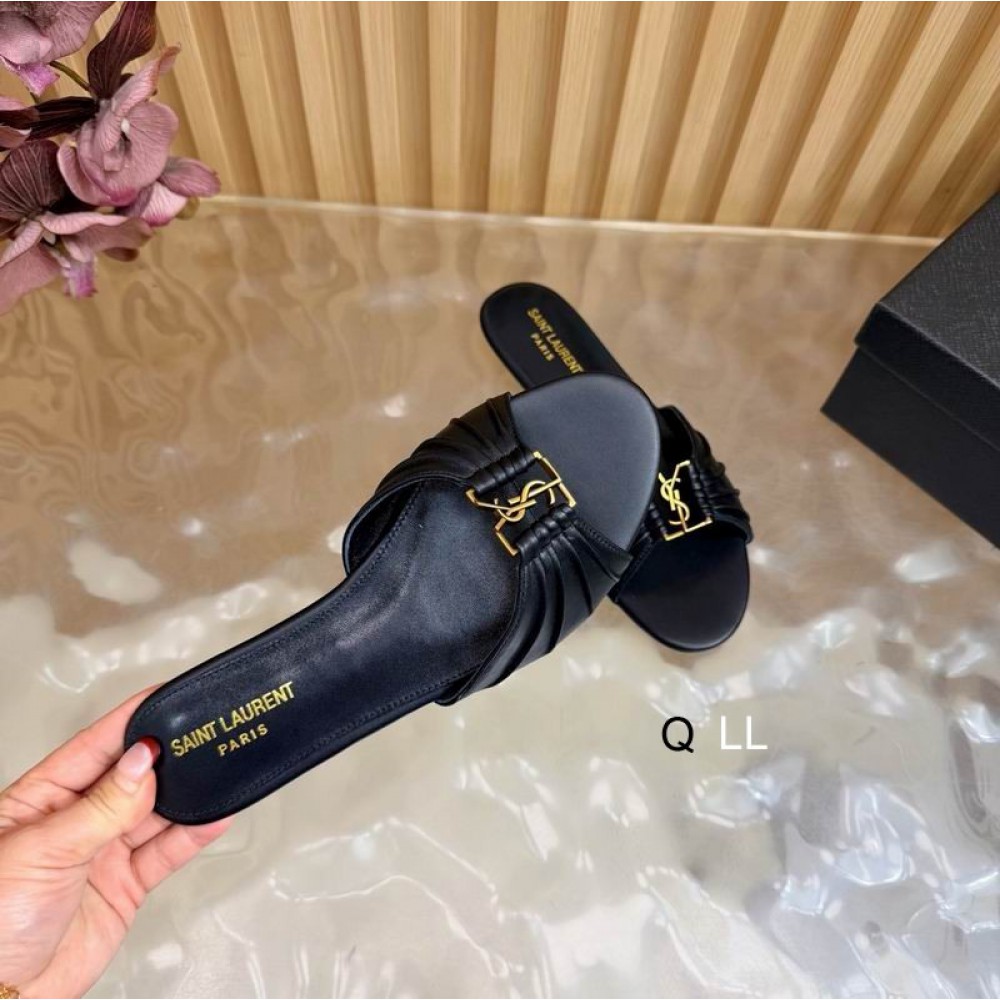 Ysl Babylone slides in smooth leather 36-42 Shoes