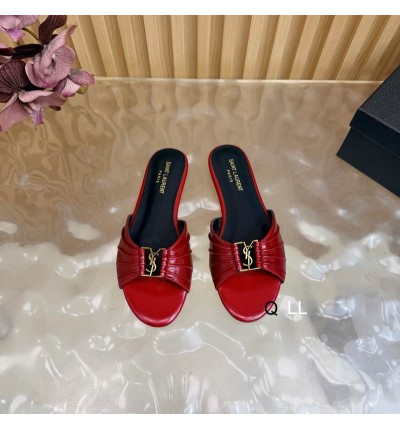 Ysl Babylone slides in smooth leather 36-42