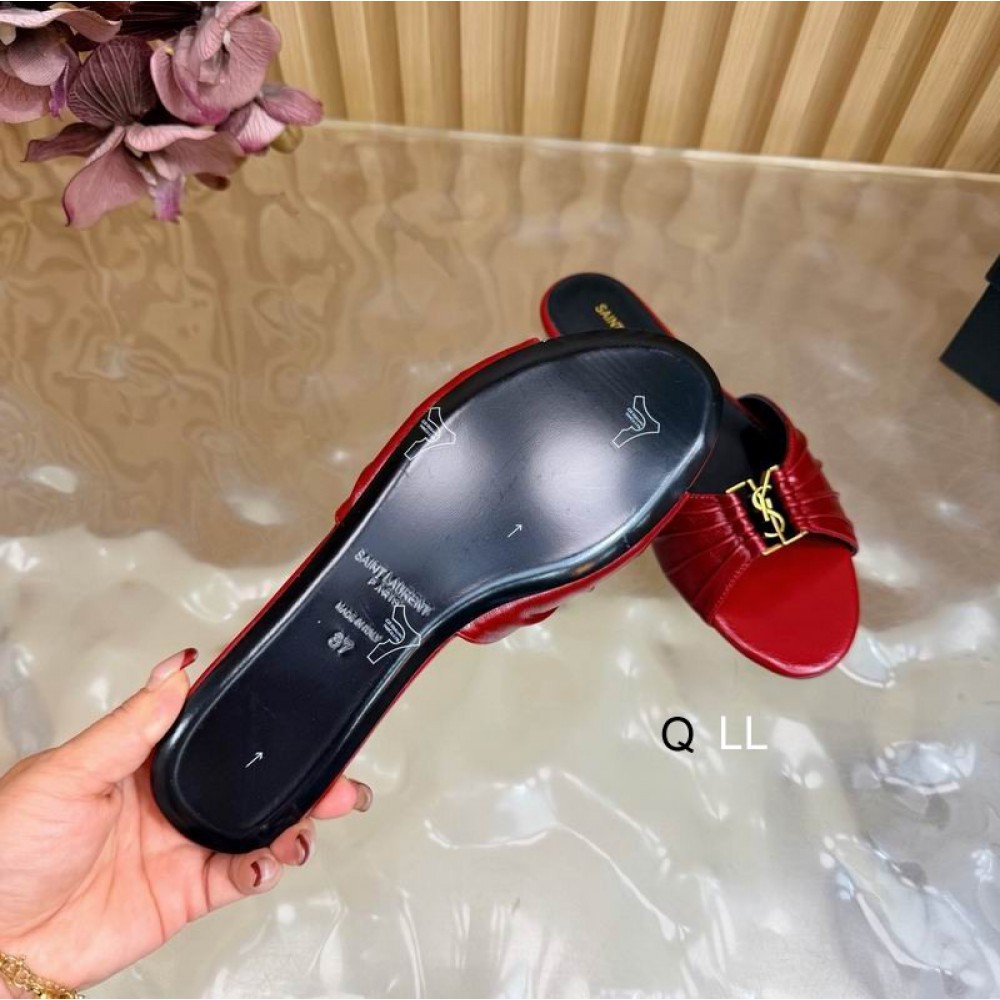 Ysl Babylone slides in smooth leather 36-42 Shoes