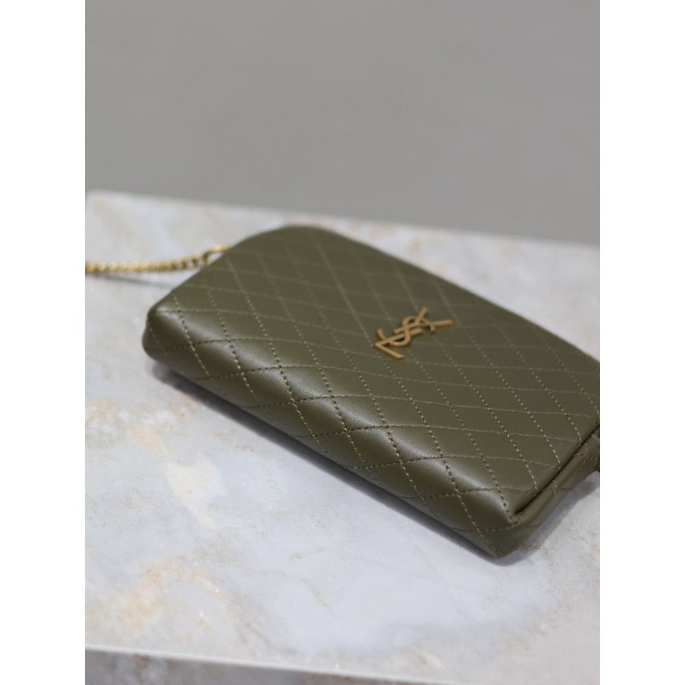 Ysl Gaby zipped pouch in quilted leather 19 x 11 x 3 cm Bags