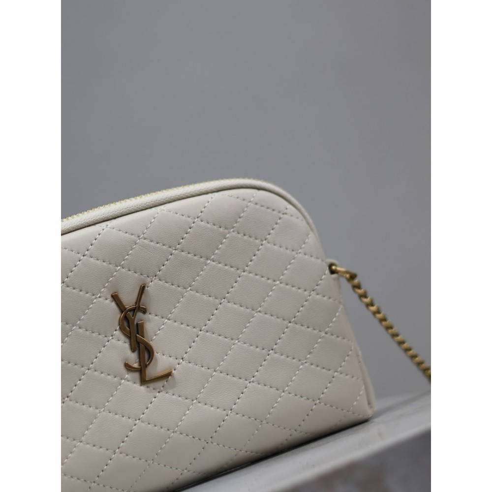 Ysl Gaby zipped pouch in quilted leather 19 x 11 x 3 cm Bags