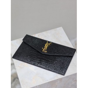 Ysl UPTOWN pouch in croc effect leather 27 x 16 x 2 CM