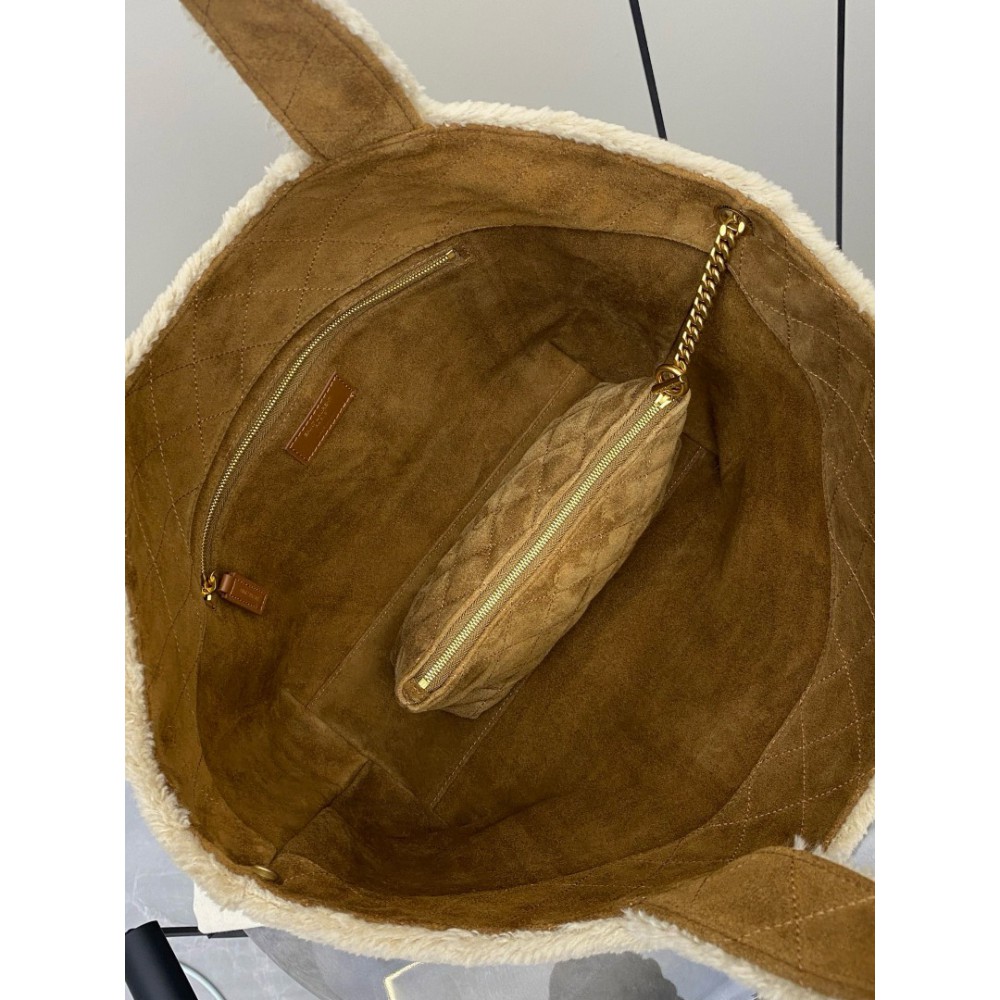 Ysl Icare extra large embellished shearling tote  Bags