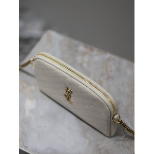 Ysl Gaby zipped pouch in quilted leather 19 x 11 x 3 cm Bags