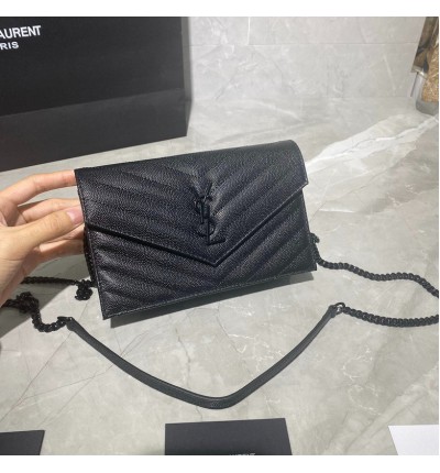 Ysl Envelope leather shoulder bag 19x11.5x4cm
