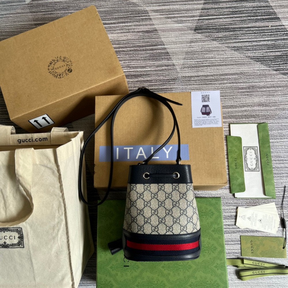 gucci ophdia bucket 15x18cm blue dark 