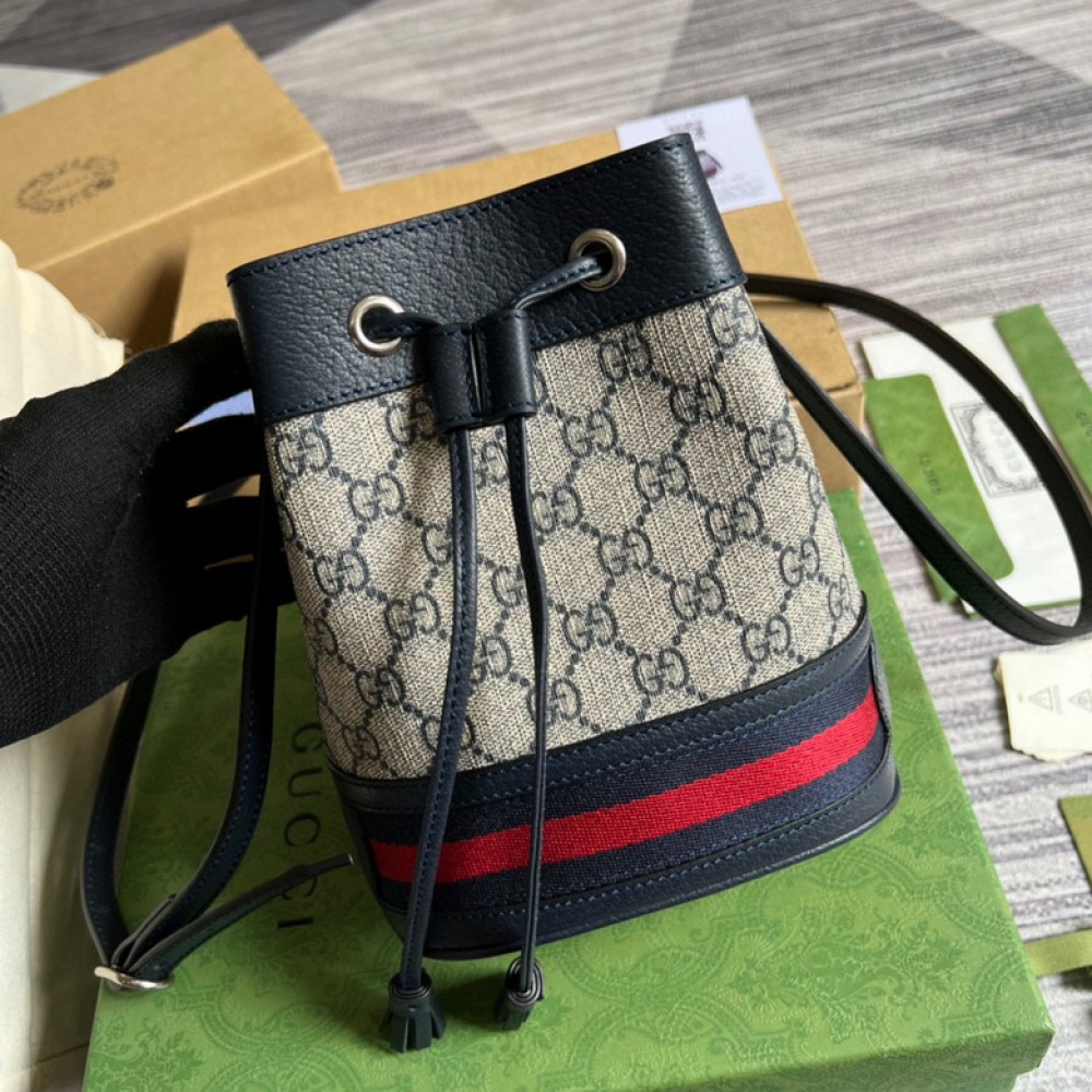 gucci ophdia bucket 15x18cm blue dark 