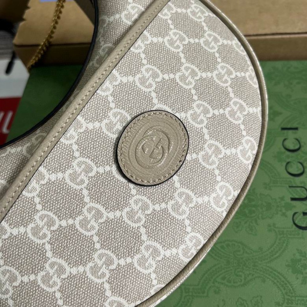 GUCCI HALF-MOON-SHAPED MINI BAG WITH INTERLOCKING G 22x12,5 cm Shoes