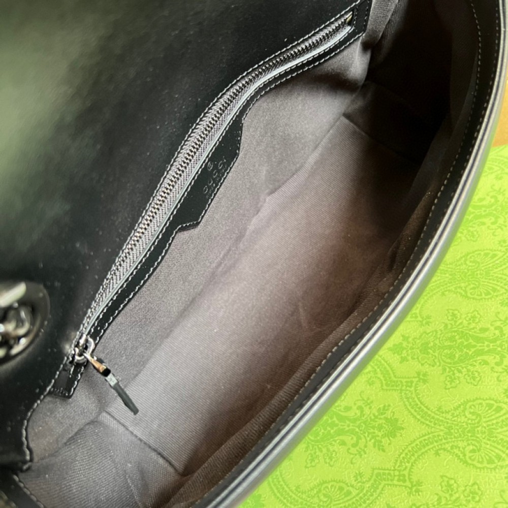 gucci marmont total black 26x15cm