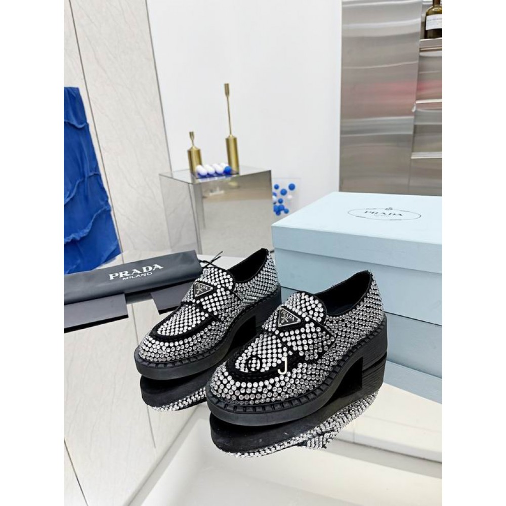 prada loafers crystals Shoes