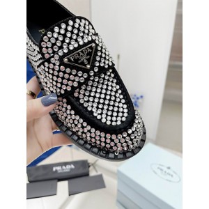 prada loafers crystals Shoes