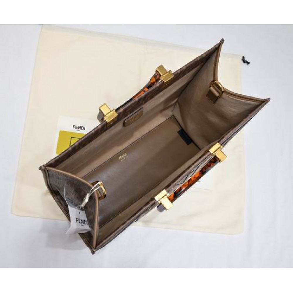 fendi tote 35cm canvas leather Bags