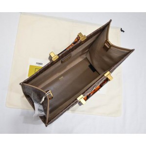 fendi tote 35cm canvas leather Bags