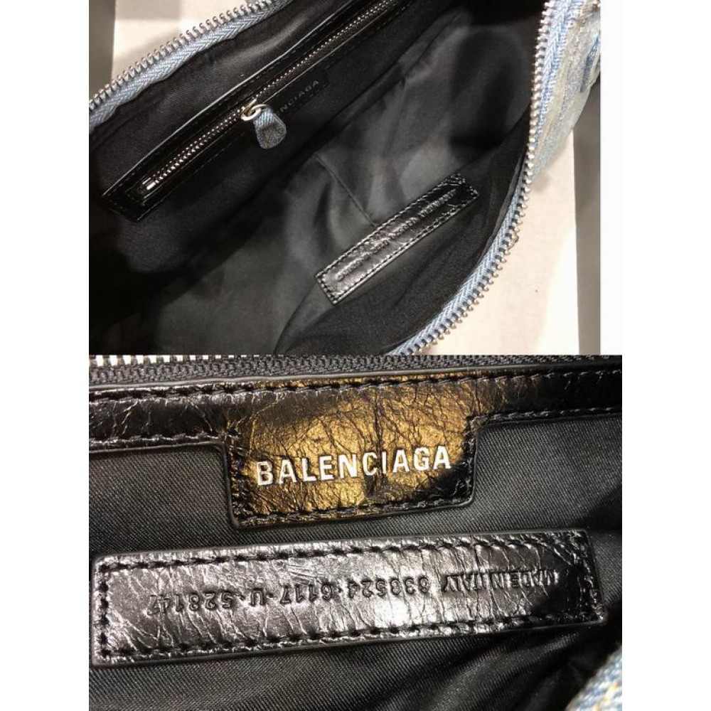 BALENCIAGA LE CAGOLE 33X16CM JEANS Bags