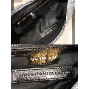 BALENCIAGA LE CAGOLE 33X16CM JEANS Bags