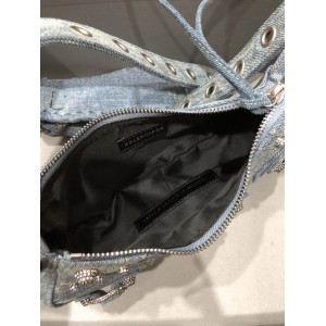 BALENCIAGA LE CAGOLE 26X16CM JEANS Bags
