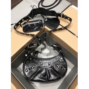 BALENCIAGA LE CAGOLE 26X16CM BLACK SILVER Bags