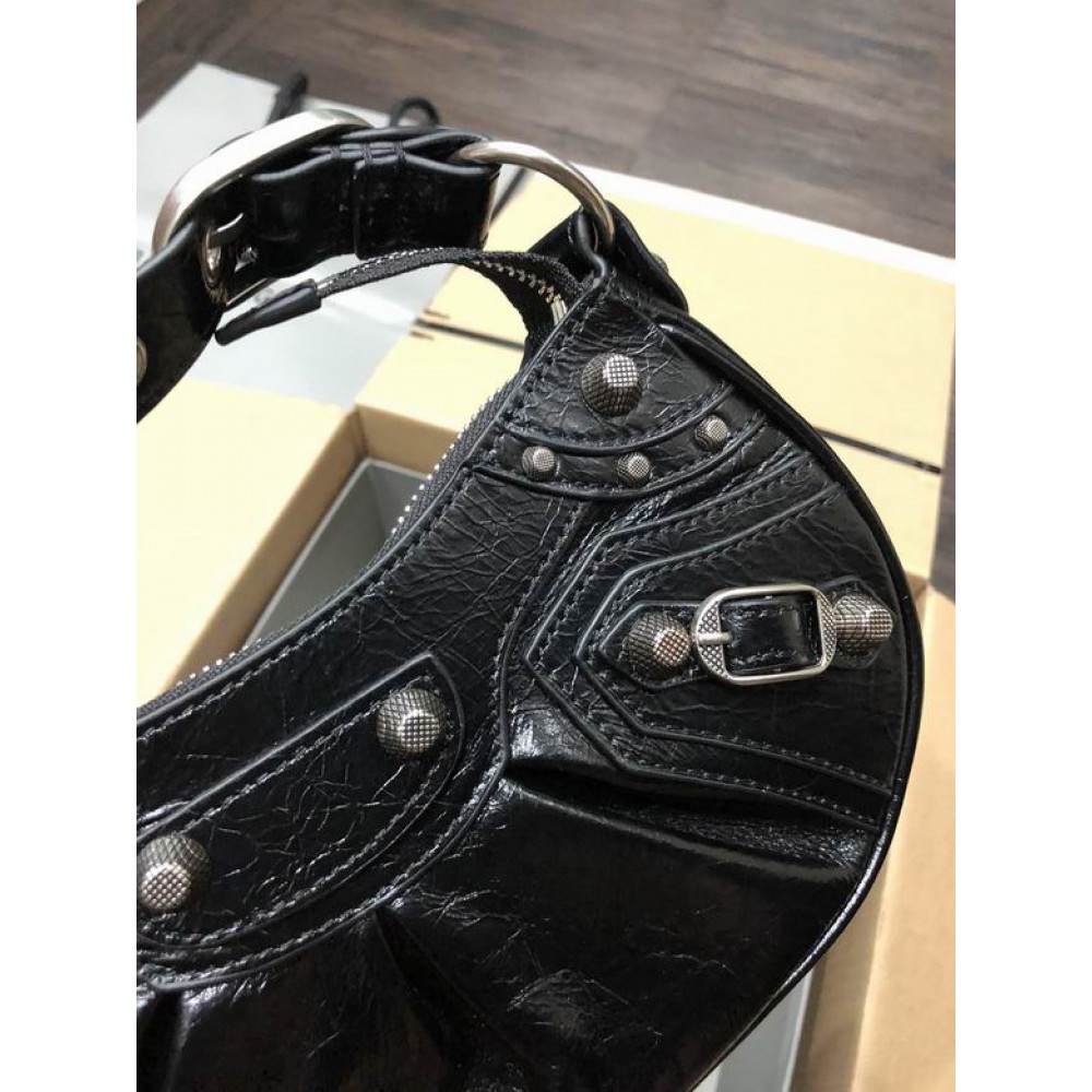 BALENCIAGA LE CAGOLE 26X16CM BLACK SILVER Bags