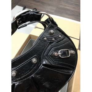 BALENCIAGA LE CAGOLE 26X16CM BLACK SILVER Bags