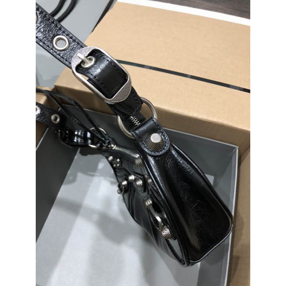 BALENCIAGA LE CAGOLE 26X16CM BLACK SILVER Bags