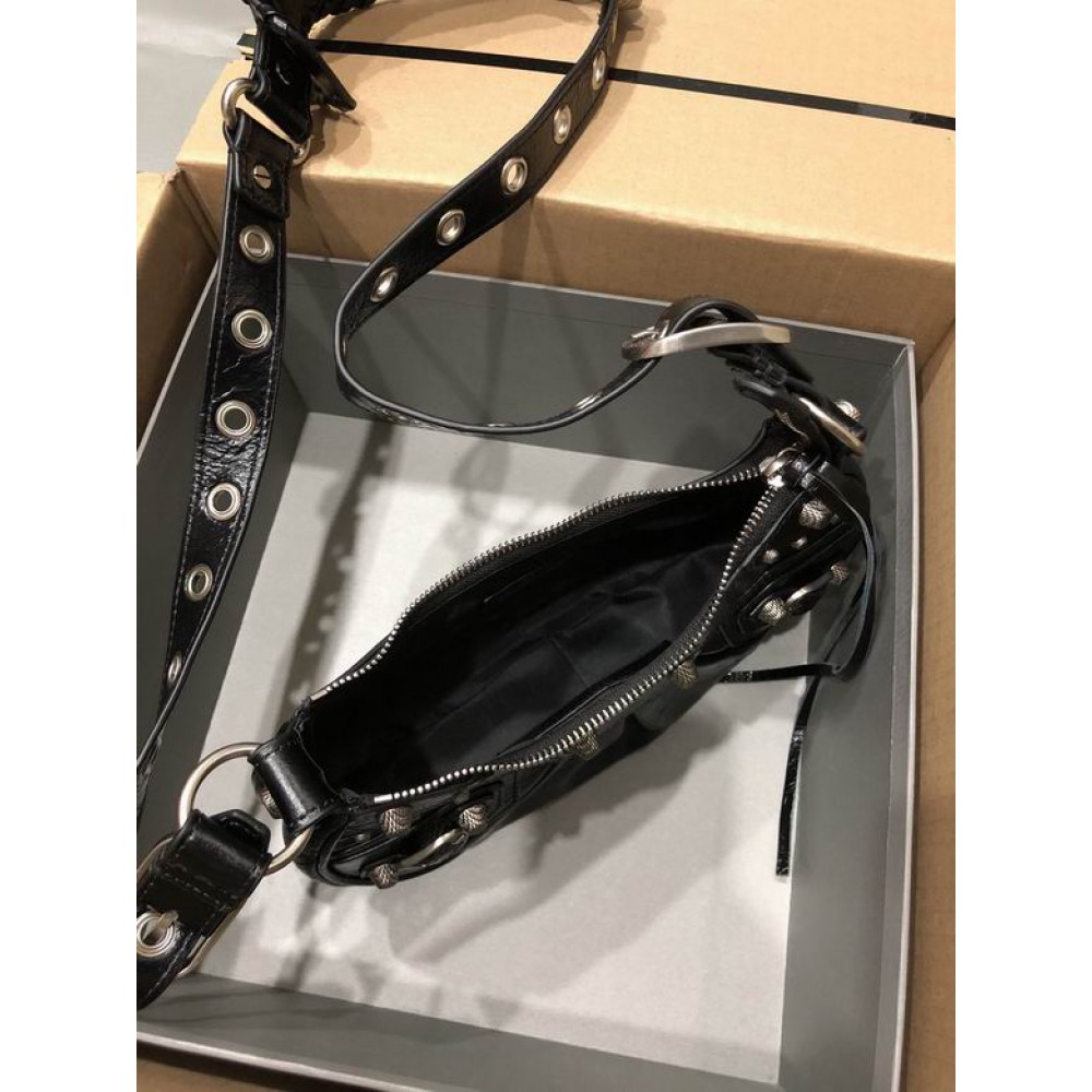 BALENCIAGA LE CAGOLE 26X16CM BLACK SILVER Bags