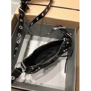 BALENCIAGA LE CAGOLE 26X16CM BLACK SILVER Bags