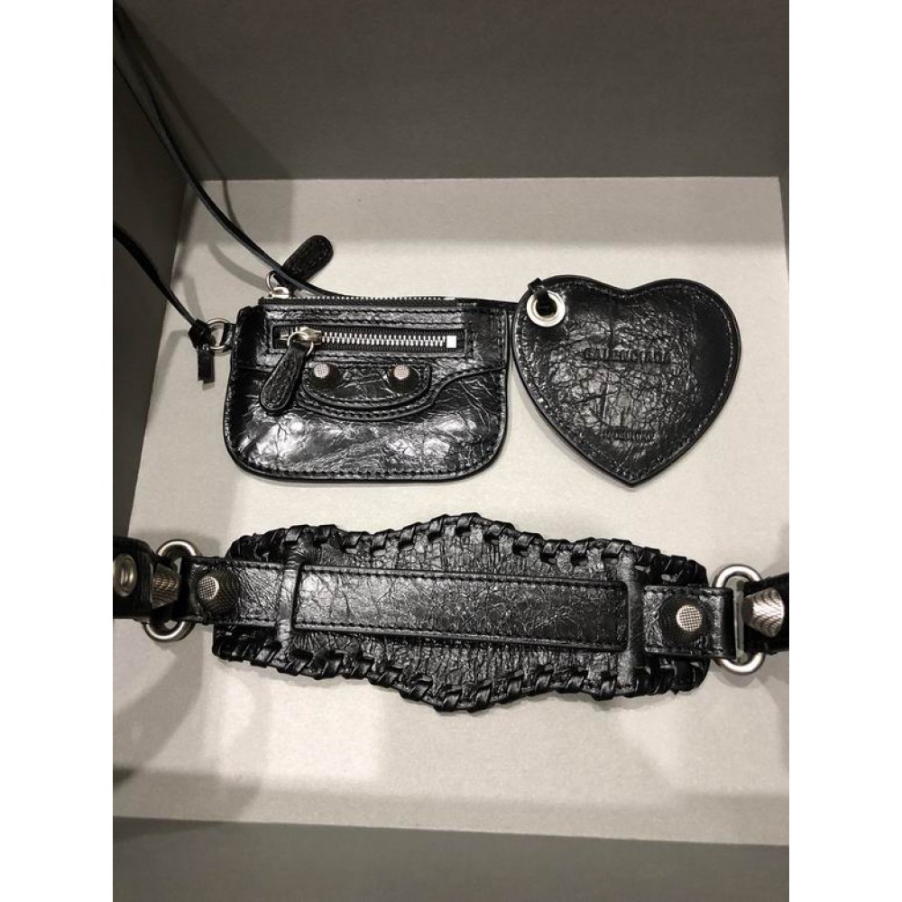 BALENCIAGA LE CAGOLE 26X16CM BLACK SILVER Bags