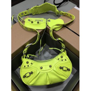 BALENCIAGA LE CAGOLE 26X16CM LIME Bags