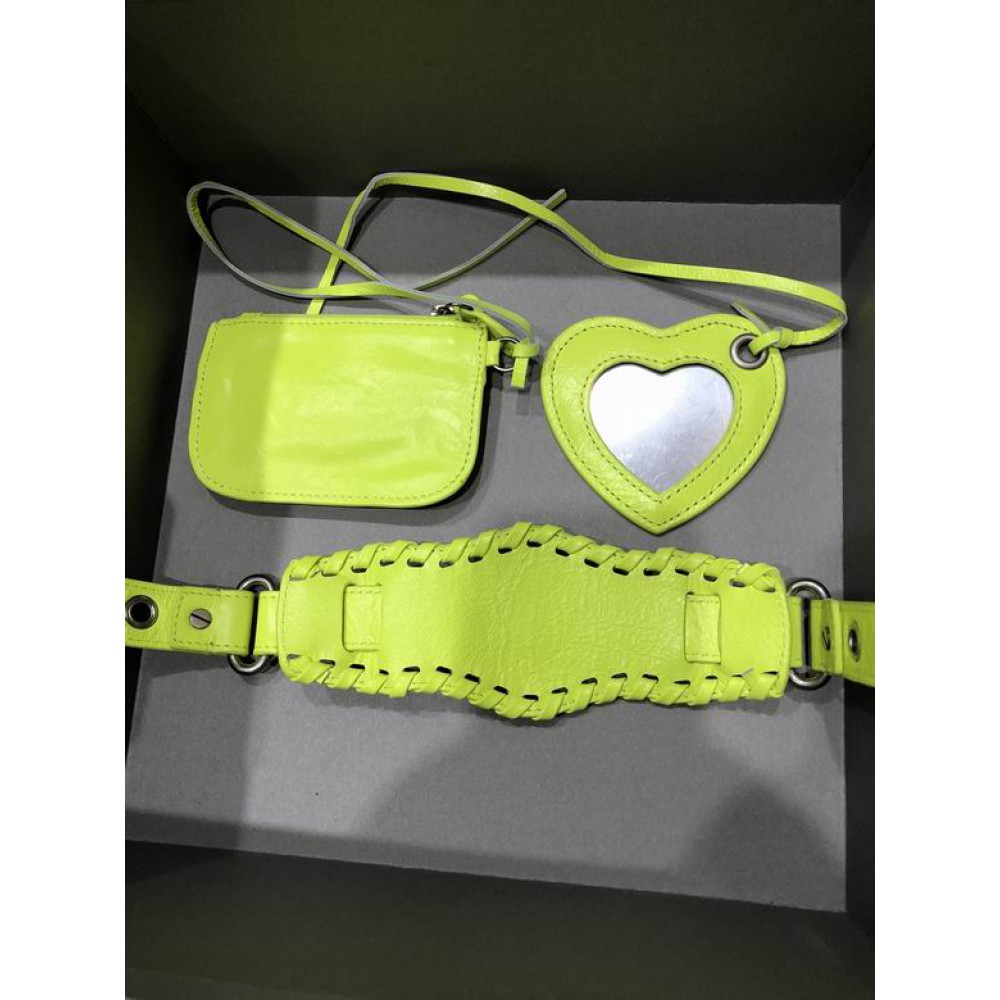 BALENCIAGA LE CAGOLE 26X16CM LIME Bags