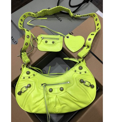 BALENCIAGA LE CAGOLE 33X16CM LIME