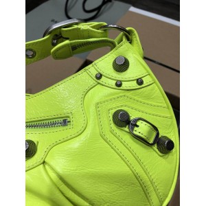 BALENCIAGA LE CAGOLE 33X16CM LIME Bags