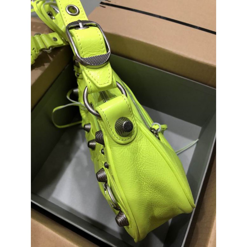 BALENCIAGA LE CAGOLE 33X16CM LIME Bags