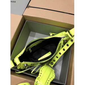 BALENCIAGA LE CAGOLE 33X16CM LIME Bags
