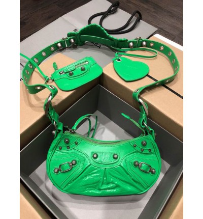 BALENCIAGA LE CAGOLE 26X16CM GREEN