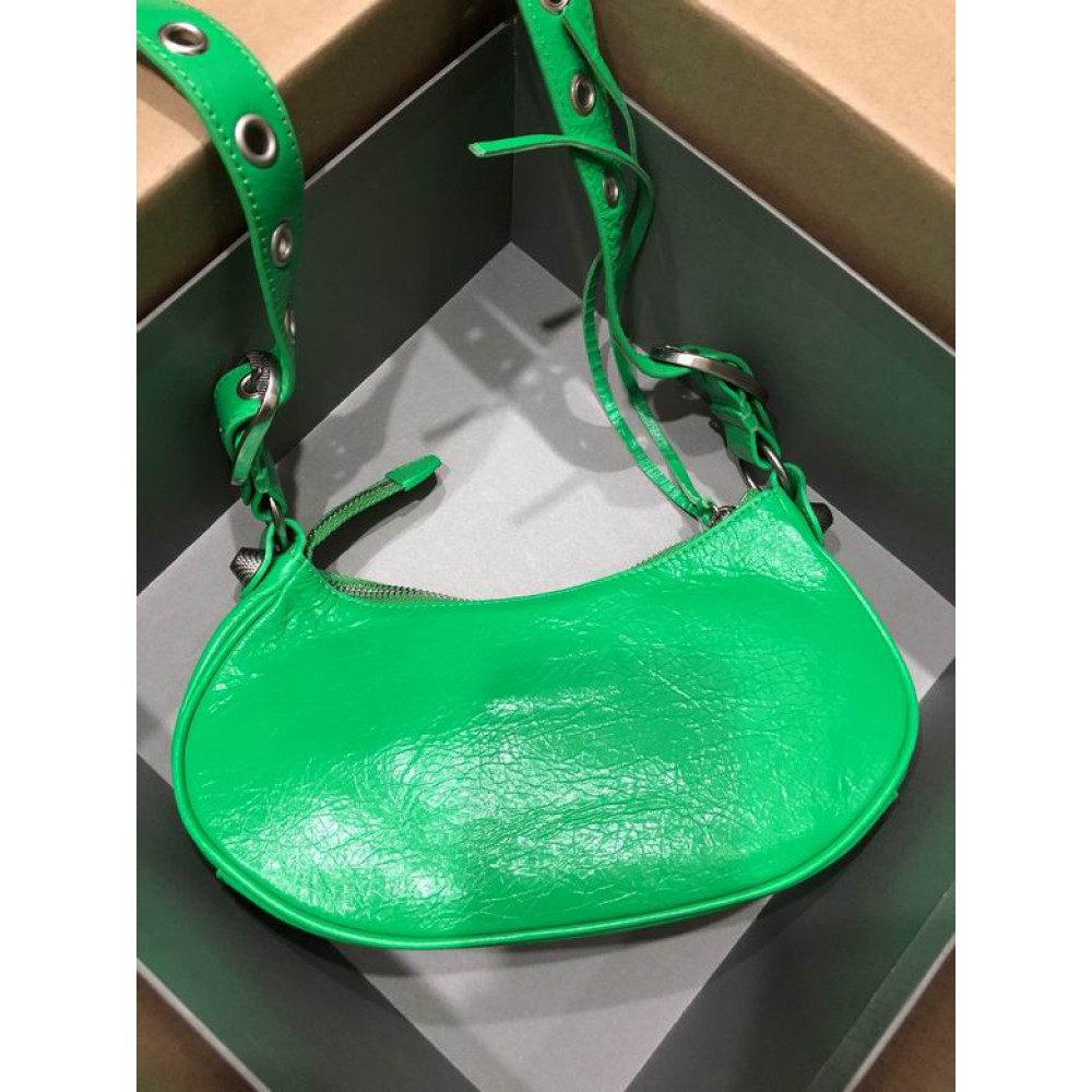 BALENCIAGA LE CAGOLE 26X16CM GREEN Bags