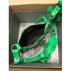 BALENCIAGA LE CAGOLE 26X16CM GREEN Bags