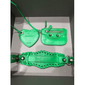 BALENCIAGA LE CAGOLE 26X16CM GREEN Bags