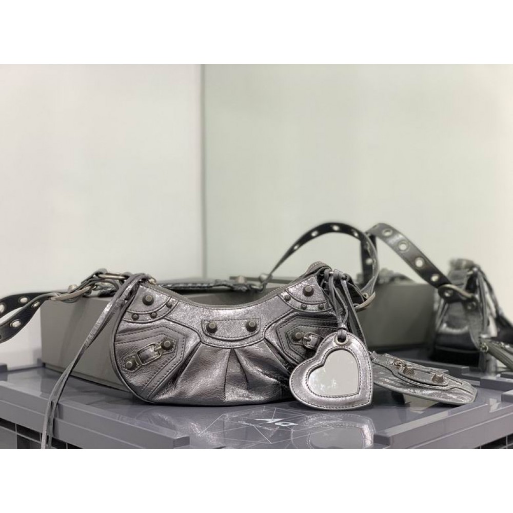 BALENCIAGA LE CAGOLE 26X16CM SILVER Bags